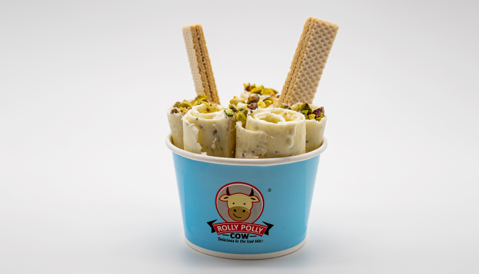 Pistachios Kulfi Ice Cream Rolls